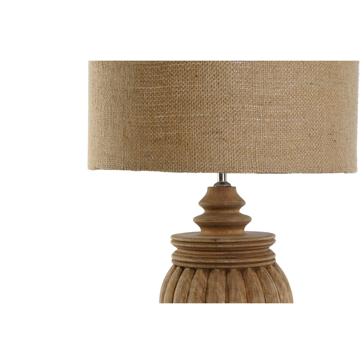 Lampe de bureau Home ESPRIT Naturel Jute Bois 50 W 220 V 41 x 41 x 76 cm
