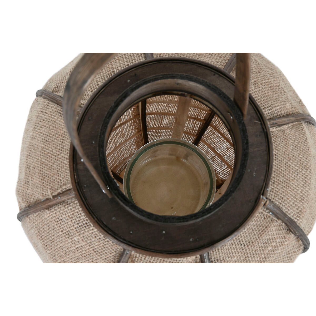 Bougeoir Home ESPRIT Naturel Jute Bambou 31,5 x 31,5 x 53 cm