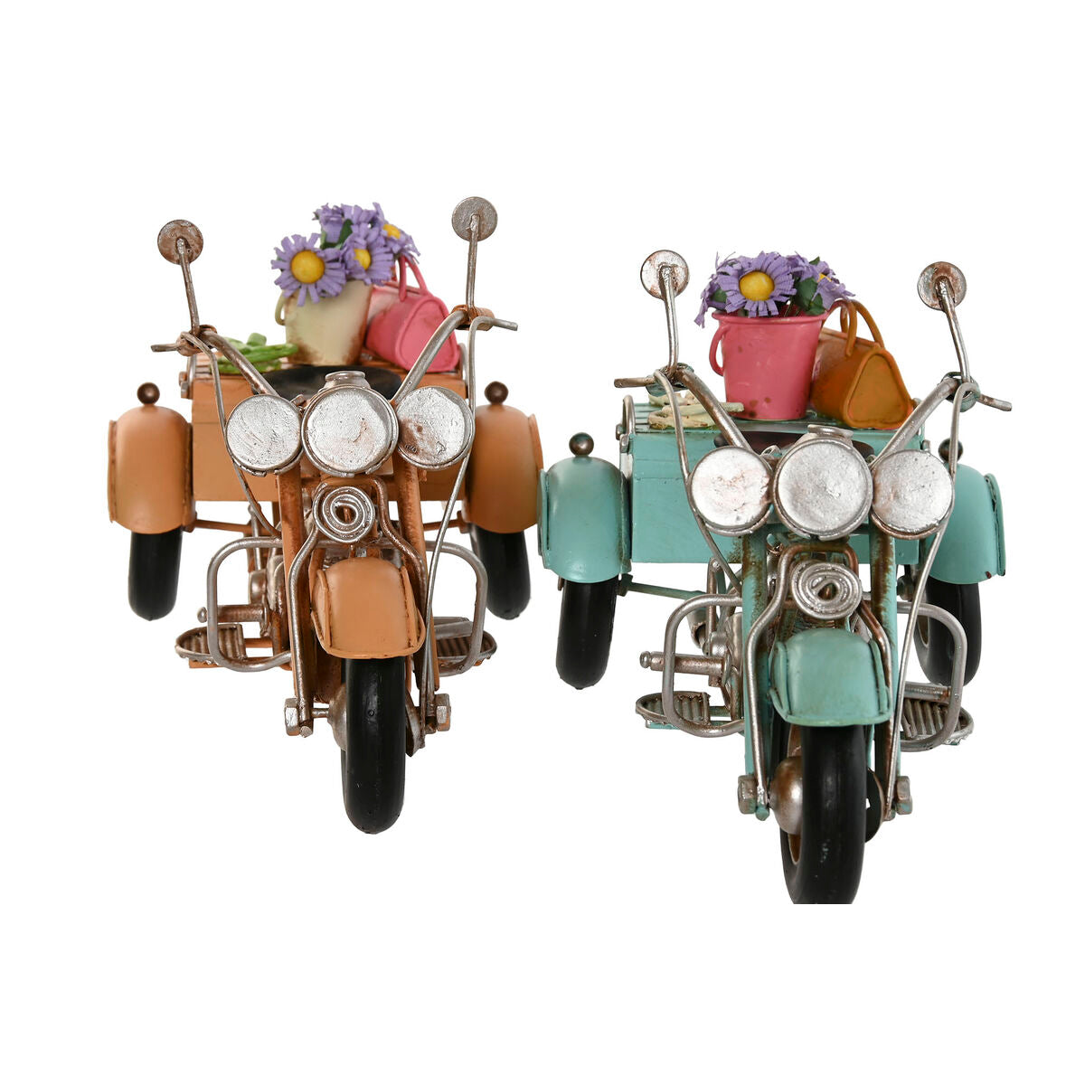 Figurine Décorative Home ESPRIT Bleu Orange Vintage 22 x 10,5 x 11,5 cm (2 Unités)