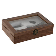 Set d'Accessoires pour Vin Home ESPRIT Noir Naturel Acier inoxydable Bois MDF 21 x 14,5 x 5,4 cm