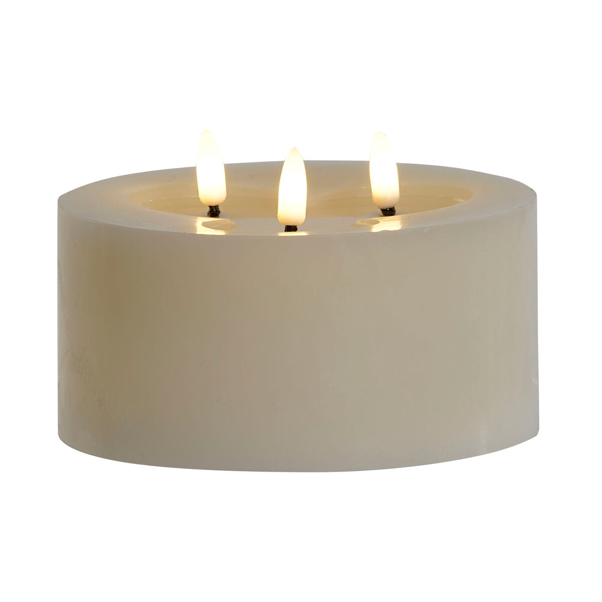 Bougie LED Home ESPRIT Beige 15 x 15 x 7 cm (AA)