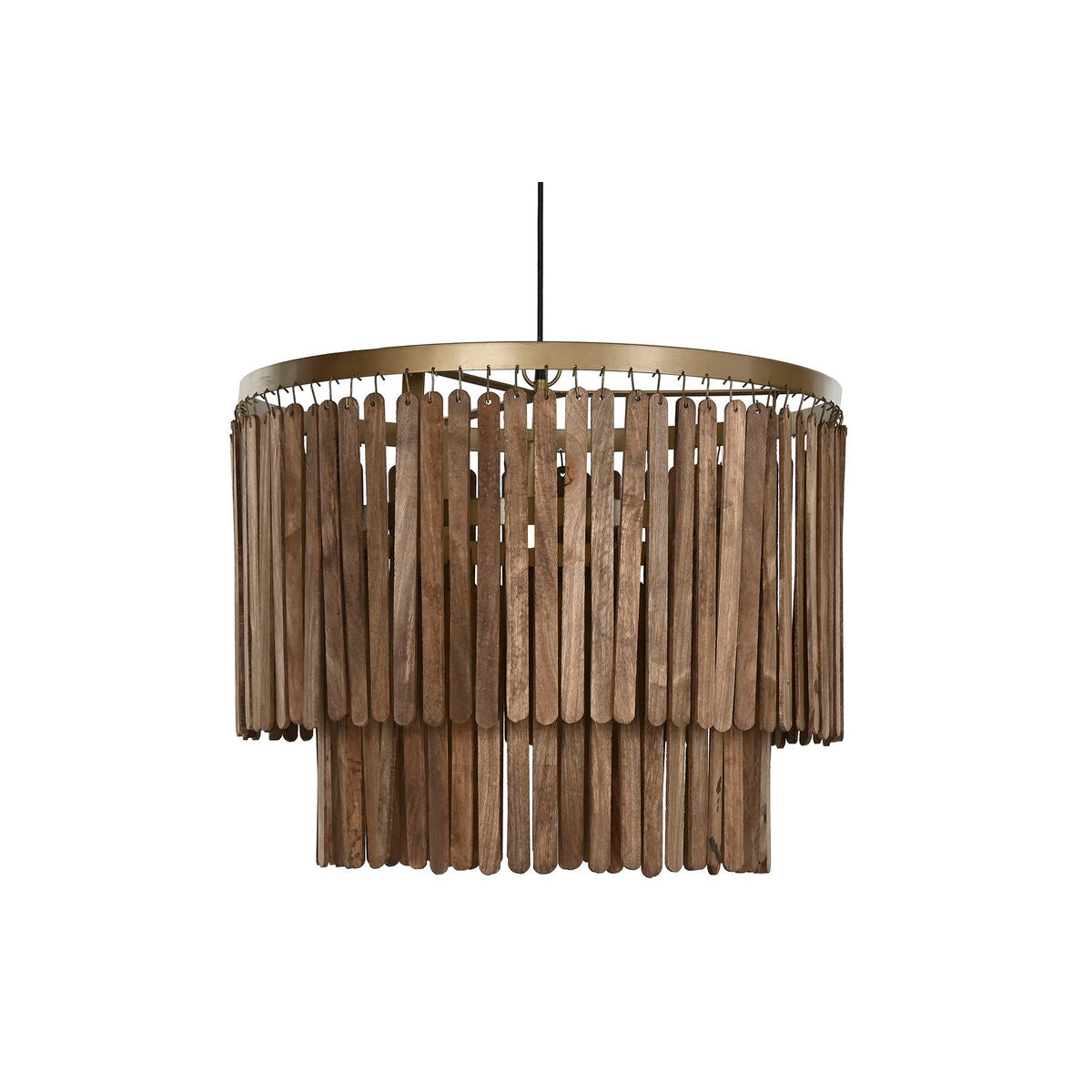 Suspension Home ESPRIT Marron Doré Bois Métal Bois de manguier 50 W 60 x 60 x 48 cm