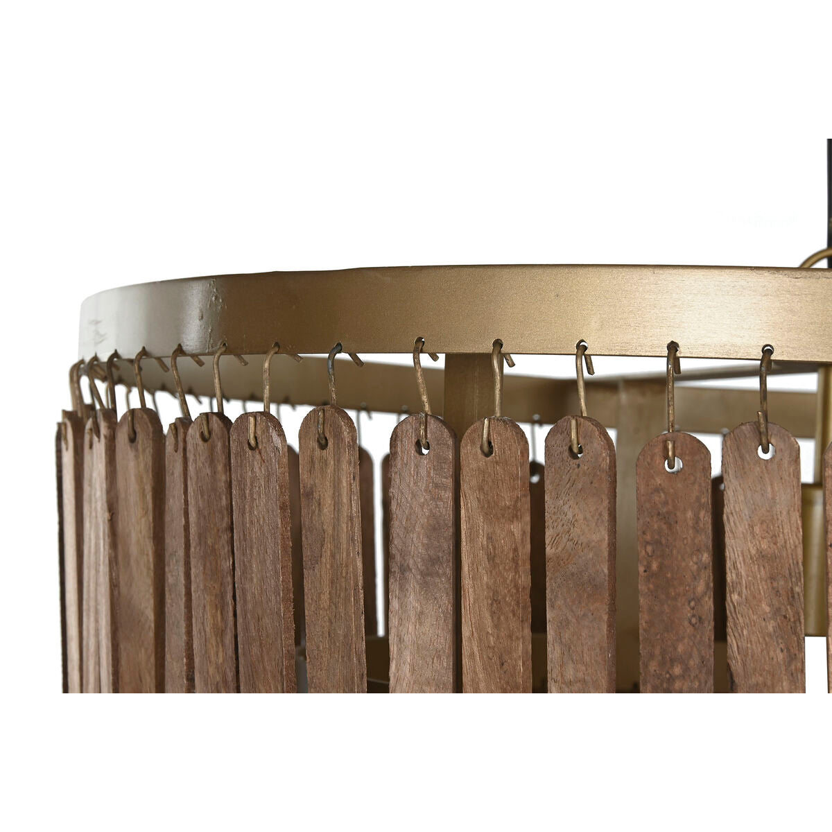 Suspension Home ESPRIT Marron Doré Bois Métal Bois de manguier 50 W 60 x 60 x 48 cm