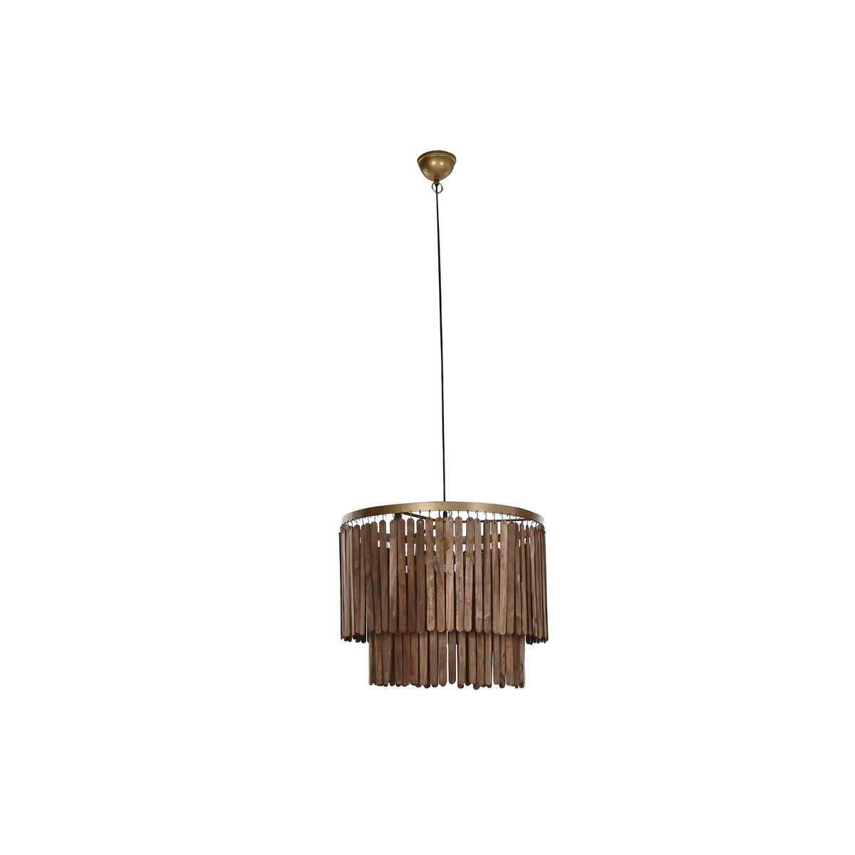 Suspension Home ESPRIT Marron Doré Bois Métal Bois de manguier 50 W 60 x 60 x 48 cm