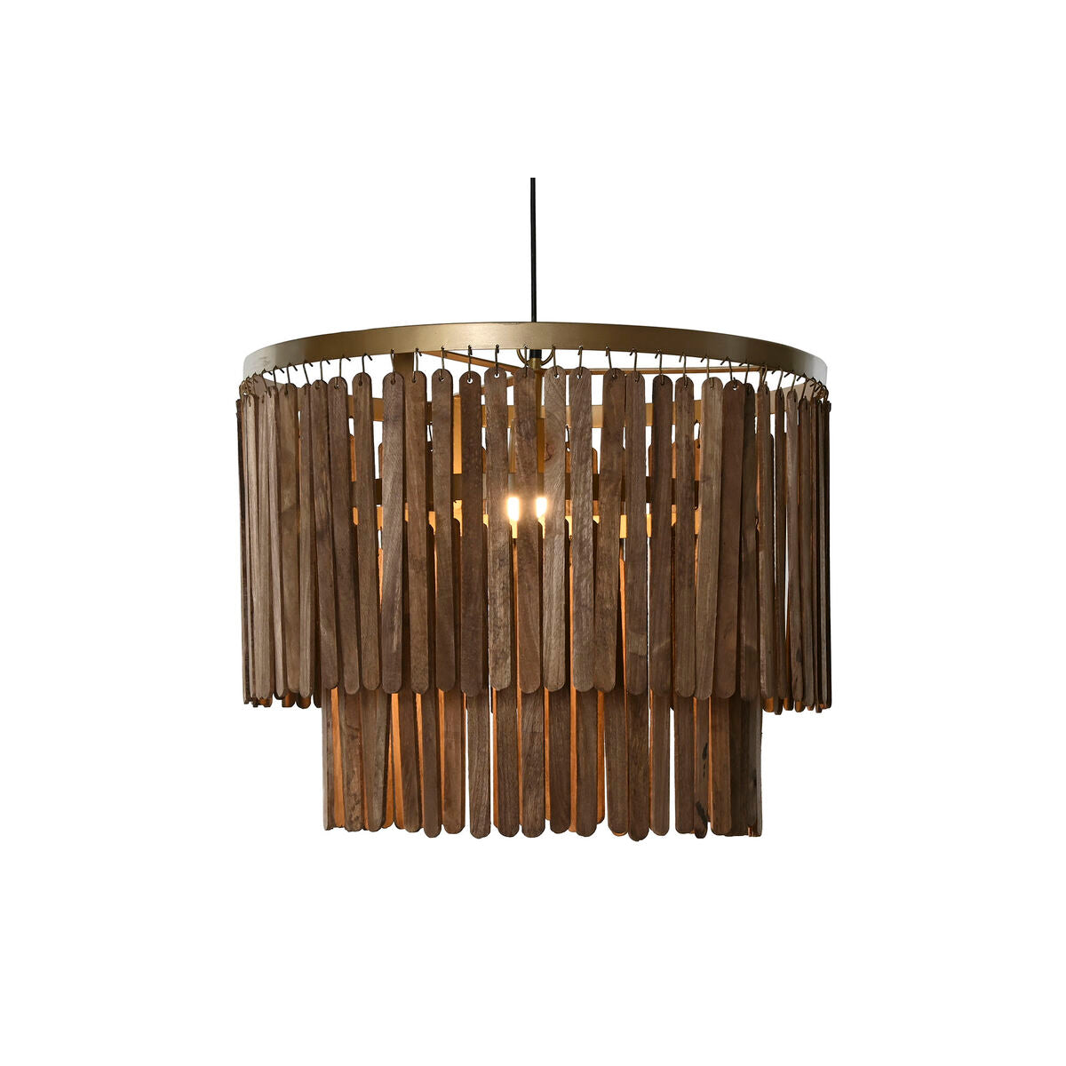 Suspension Home ESPRIT Marron Doré Bois Métal Bois de manguier 50 W 60 x 60 x 48 cm