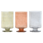 Vase Home ESPRIT Bleu Vert Ambre Verre Moderne 12,5 x 12,5 x 20 cm (3 Unités)