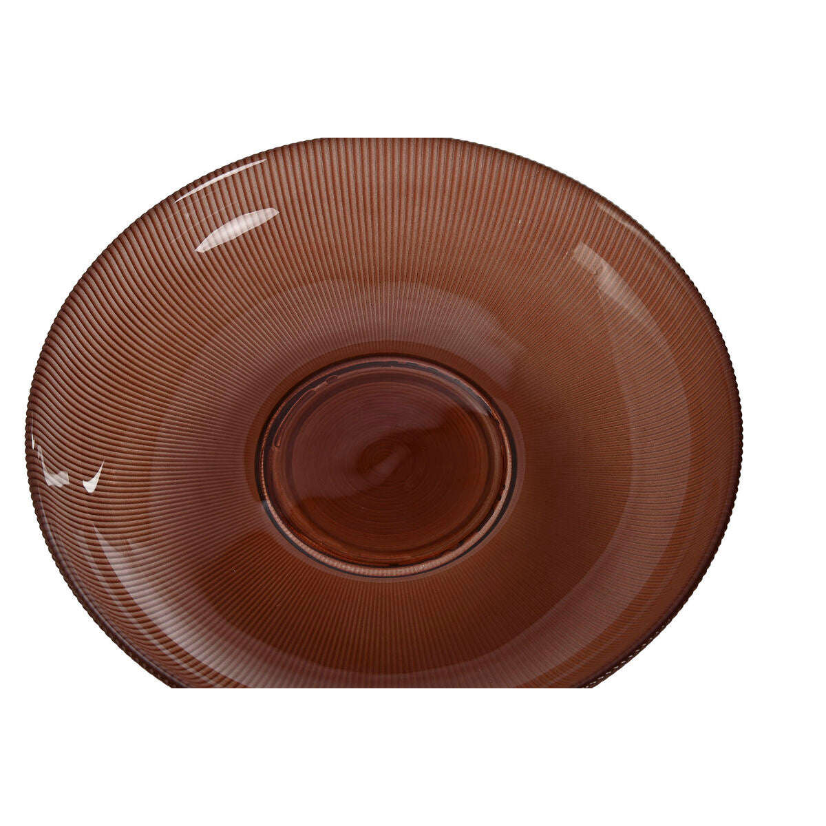 Centre de Table Home ESPRIT Marron Verre 23,5 X 23,5 X 11 cm
