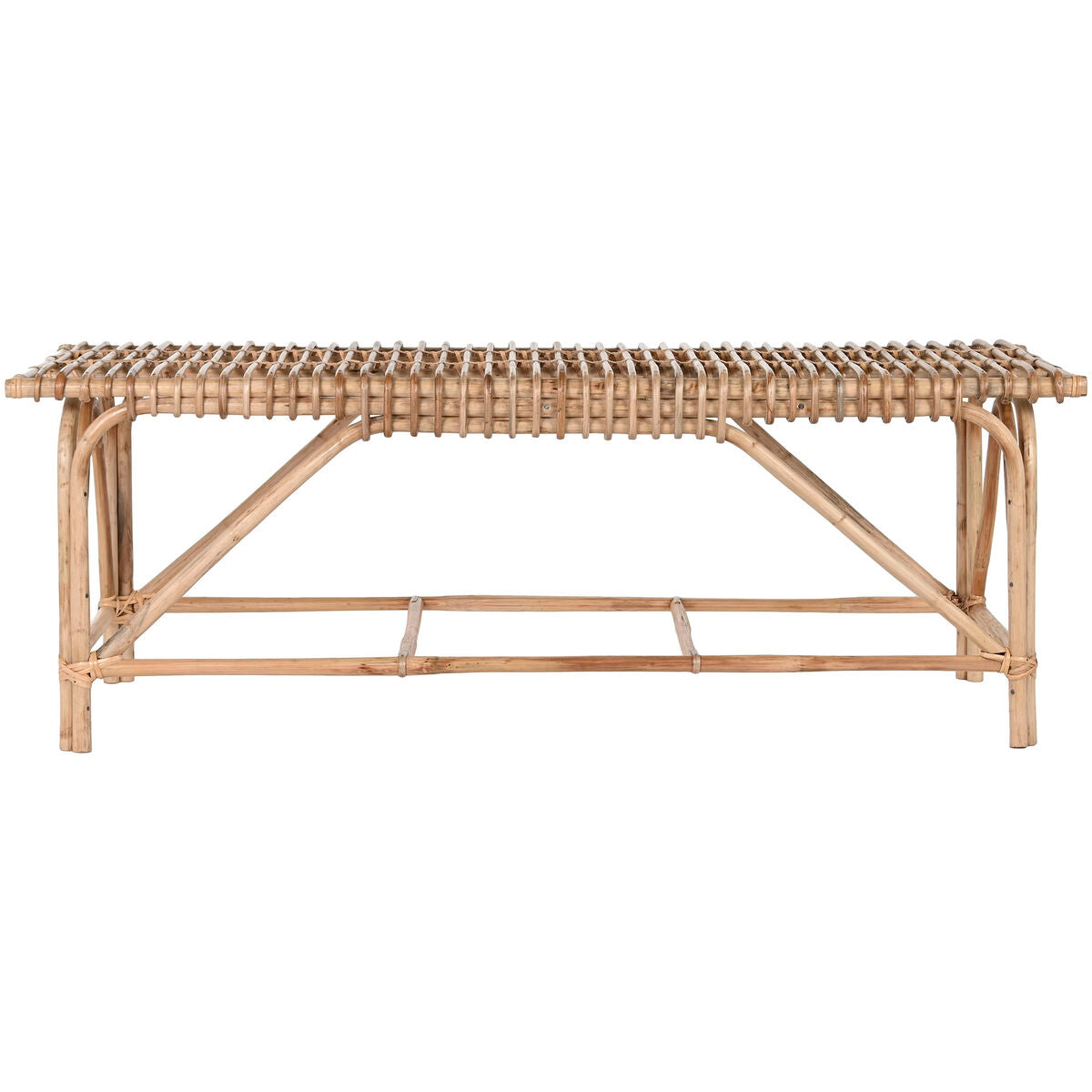 Banquette Home ESPRIT Naturel osier 130 X 46 X 47 cm
