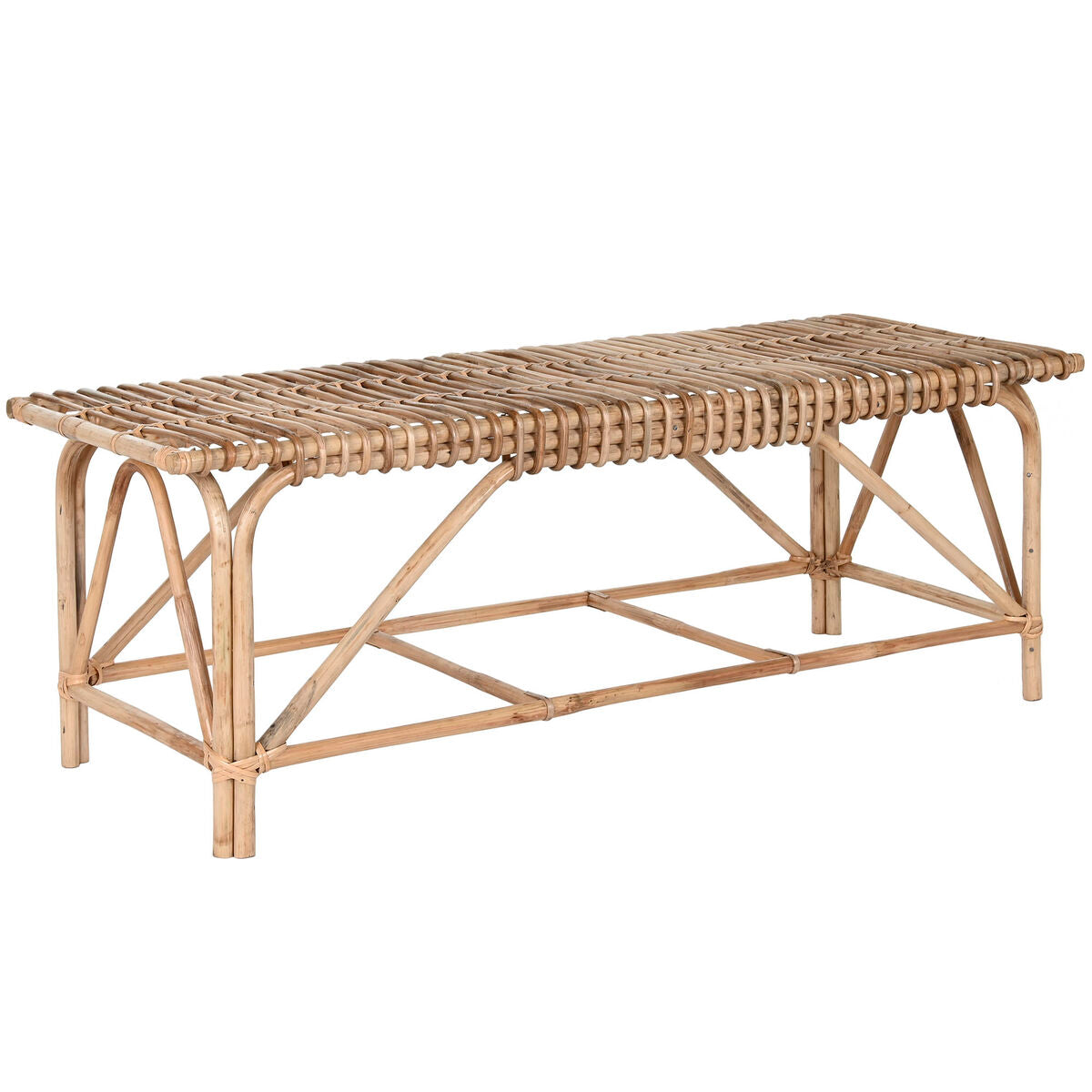 Banquette Home ESPRIT Naturel osier 130 X 46 X 47 cm