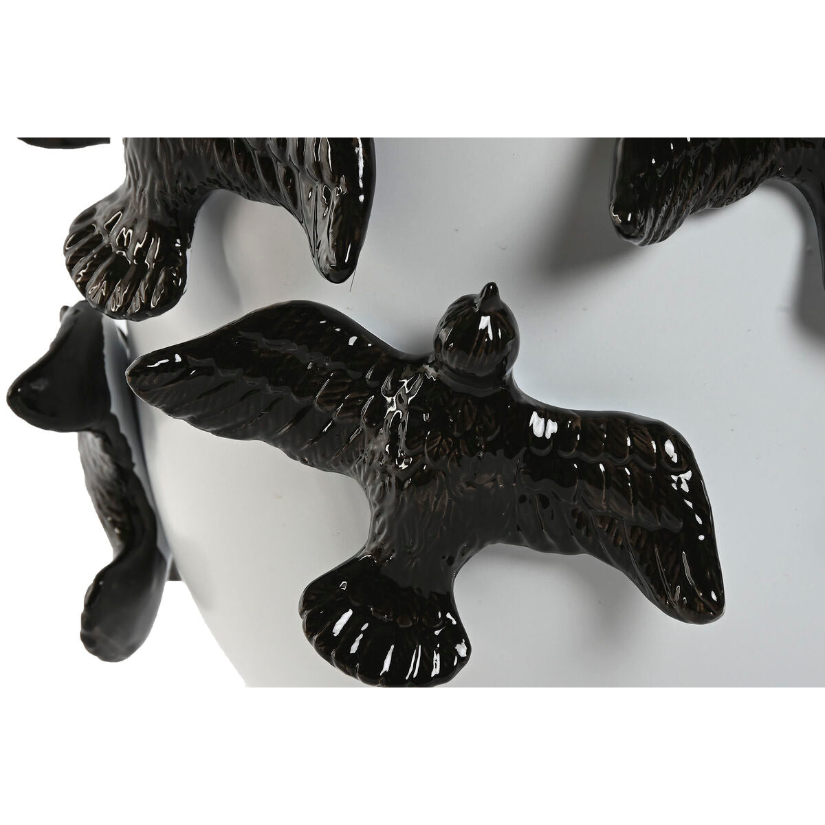 Vase Home ESPRIT Blanc Noir Grès Moderne 29 X 29 X 21,5 cm