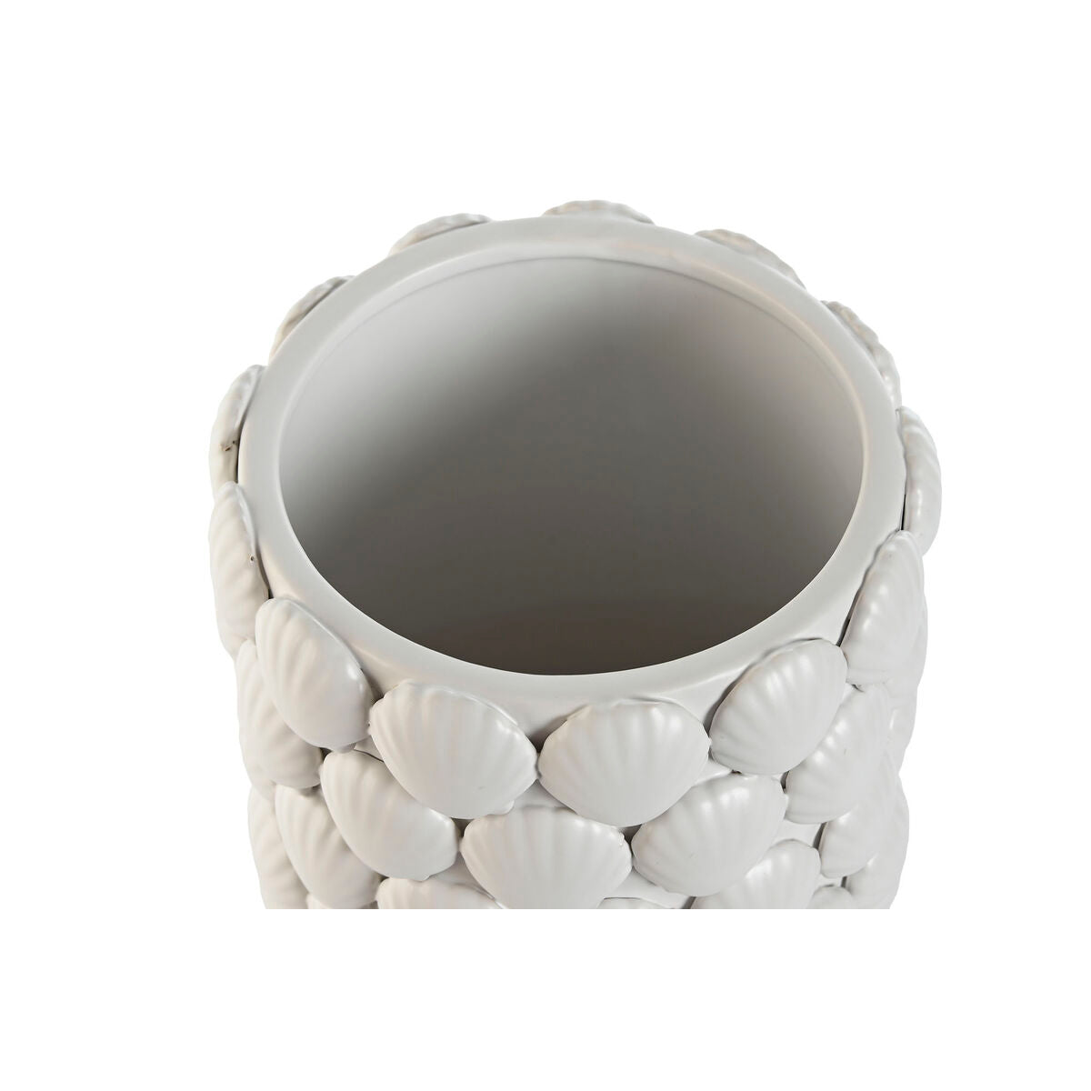 Vase Home ESPRIT Blanc Grès méditerranéen 16,5 x 16,5 x 38,5 cm