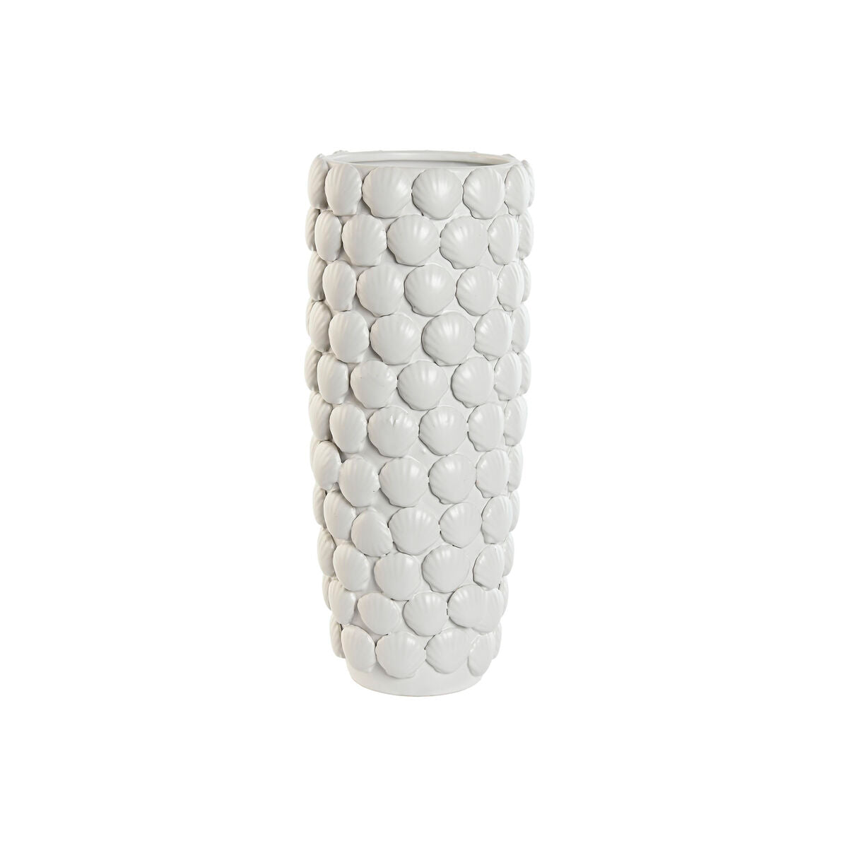 Vase Home ESPRIT Blanc Grès méditerranéen 16,5 x 16,5 x 38,5 cm