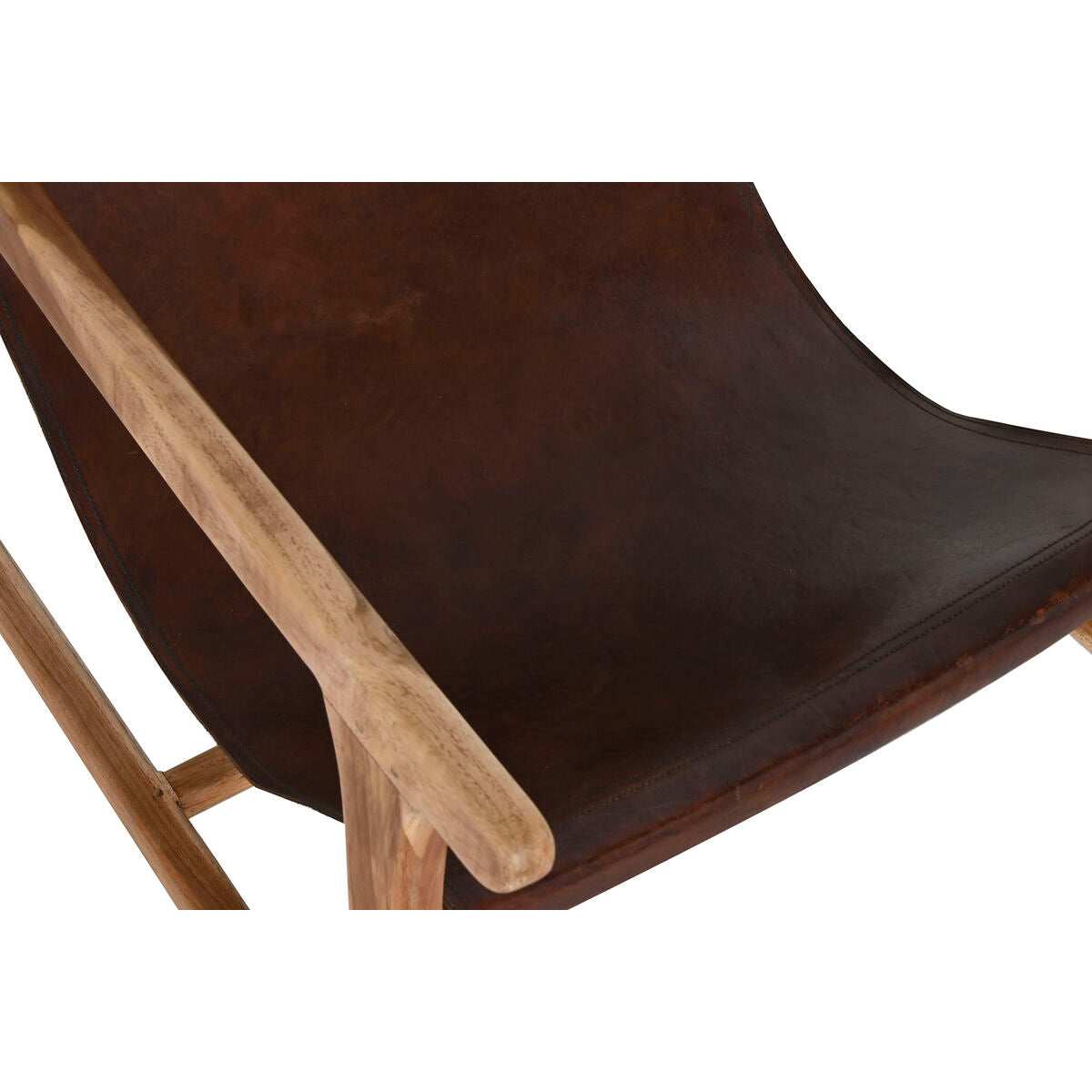 Siège Home ESPRIT Naturel Brun foncé Teck 68 x 86 x 86 cm