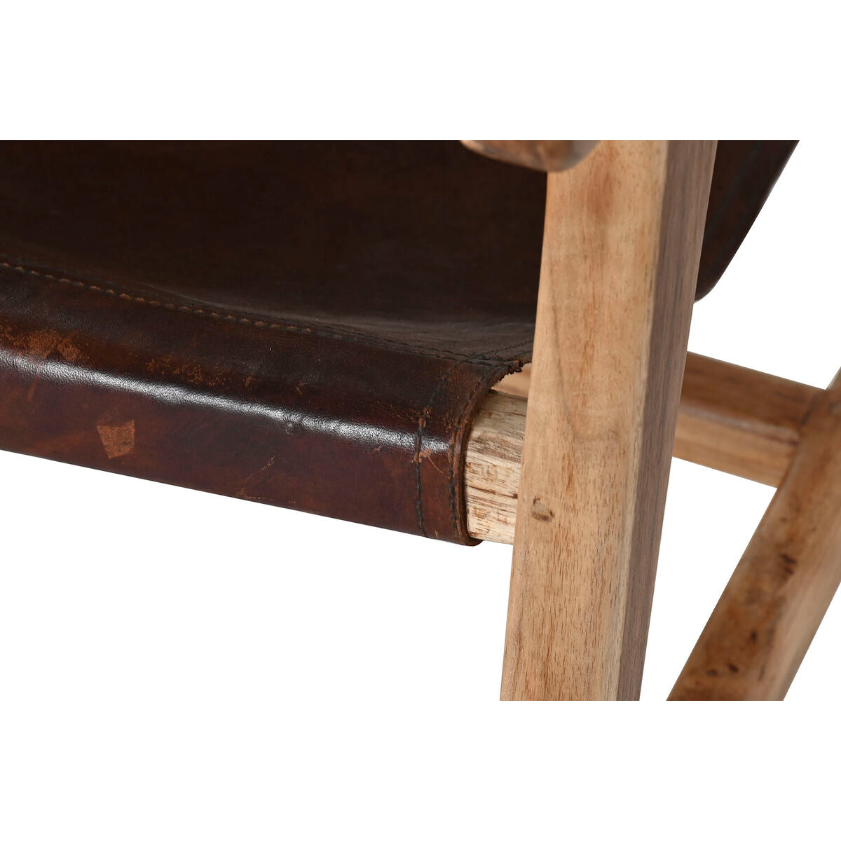 Siège Home ESPRIT Naturel Brun foncé Teck 68 x 86 x 86 cm