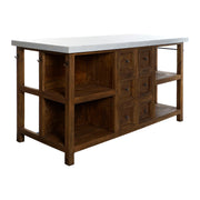 Meuble de cuisine Home ESPRIT Blanc Marron 168 x 76 x 92 cm