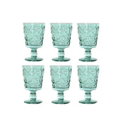 Set de Verres Home ESPRIT Turquoise Verre 345 ml (6 Unités)