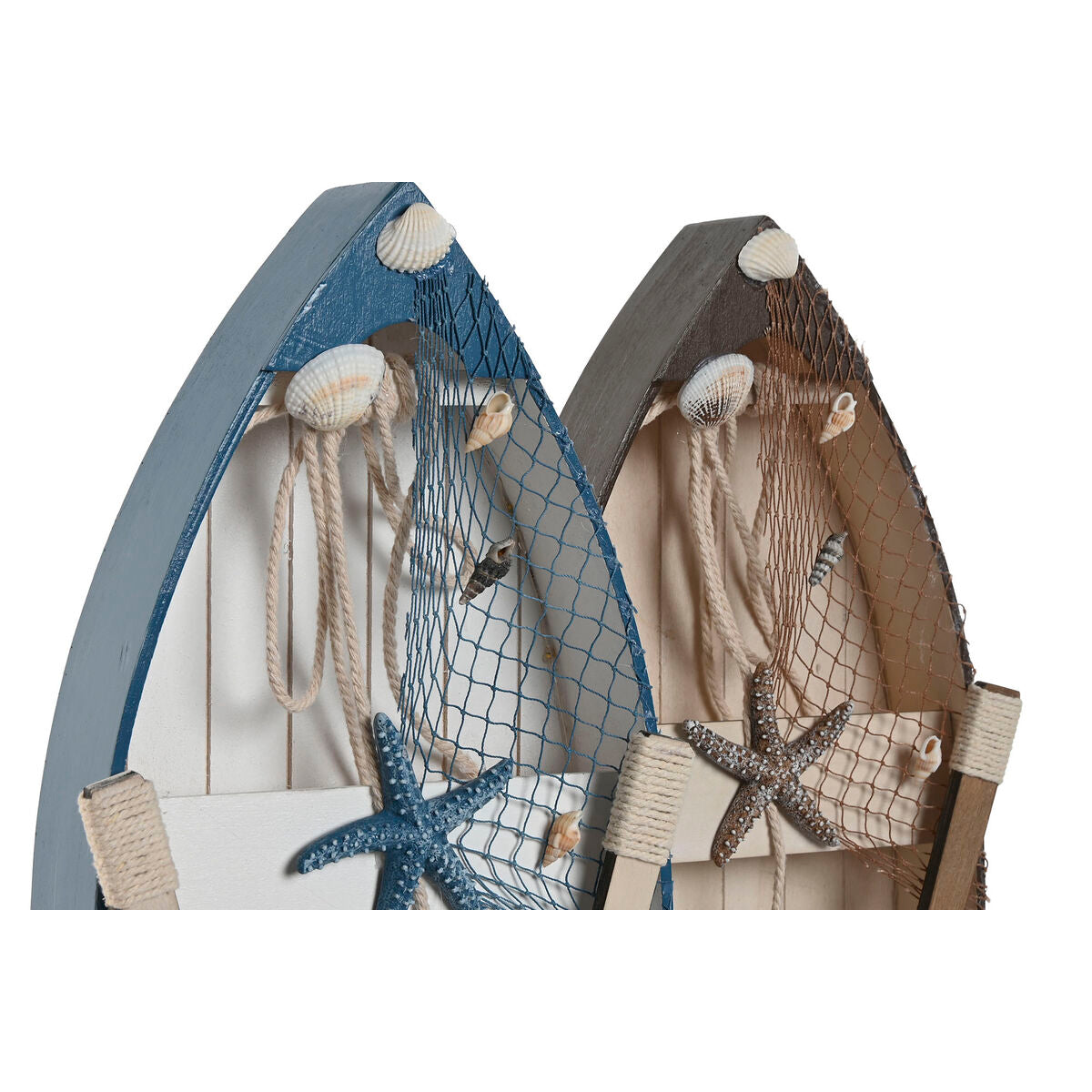 Figurine Décorative Home ESPRIT Bleu Blanc Marron 20 x 7 x 40 cm (2 Unités)