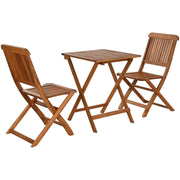 Ensemble Table + 2 Chaises Home ESPRIT Marron 60 x 60 x 74 cm