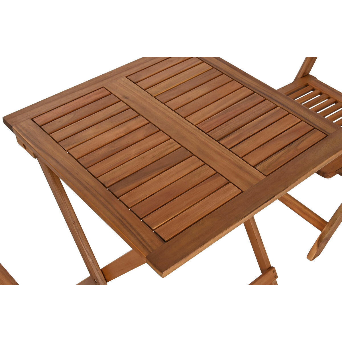 Ensemble Table + 2 Chaises Home ESPRIT Marron 60 x 60 x 74 cm