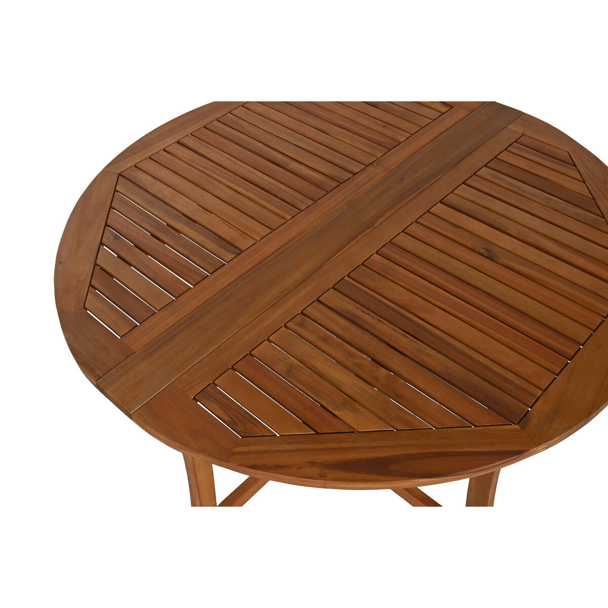 Table de Salle à Manger Home ESPRIT Marron Naturel Acacia 110 x 110 x 74 cm