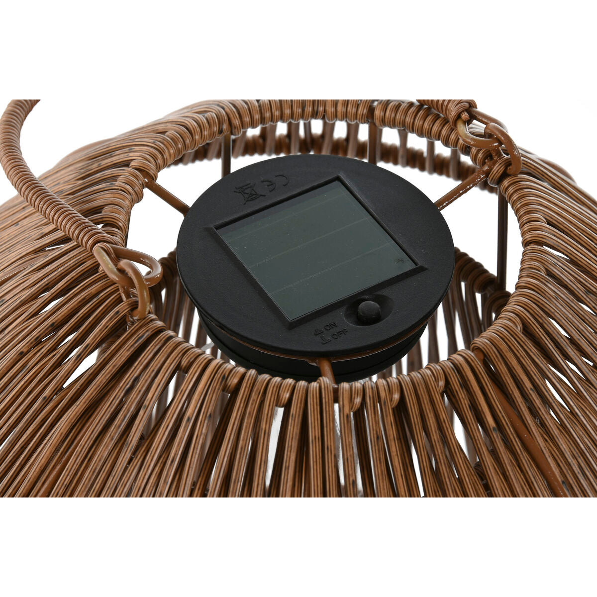 Lampe solaire Home ESPRIT Blanc Marron 31 x 31 x 30 cm (2 Unités)