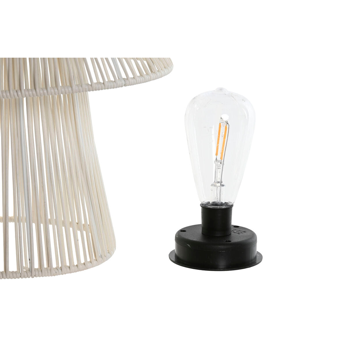 Lampe solaire Home ESPRIT Blanc Marron 31 x 31 x 30 cm (2 Unités)