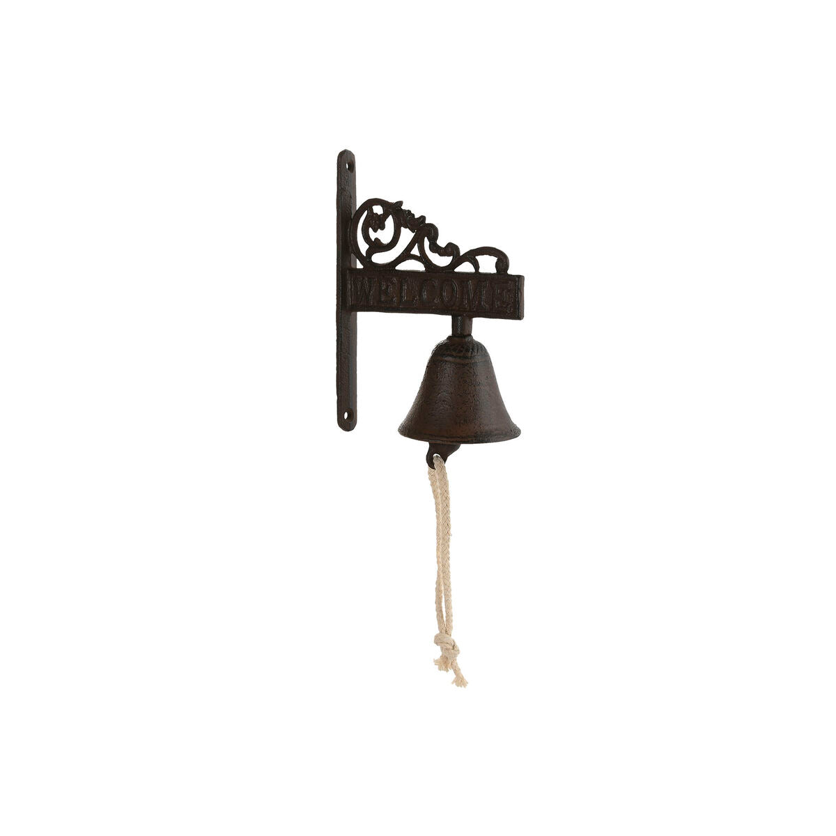 Cloche Home ESPRIT Marron Noir Corde Fer 14,5 x 7,5 x 18,5 cm