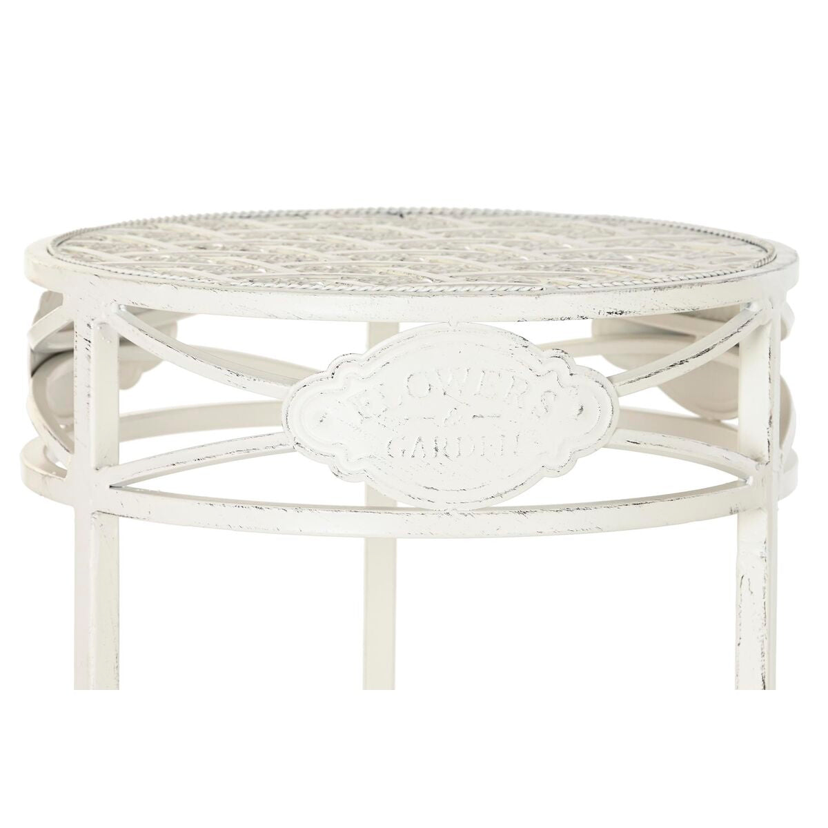 Jeu de 3 tables Home ESPRIT Blanc 30,5 x 30,5 x 70 cm (3 Pièces)