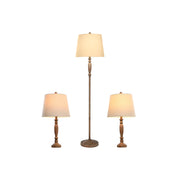 Lampadaire Home ESPRIT Marron Crème 50 W 220 V 38 x 38 x 150 cm (3 Pièces)