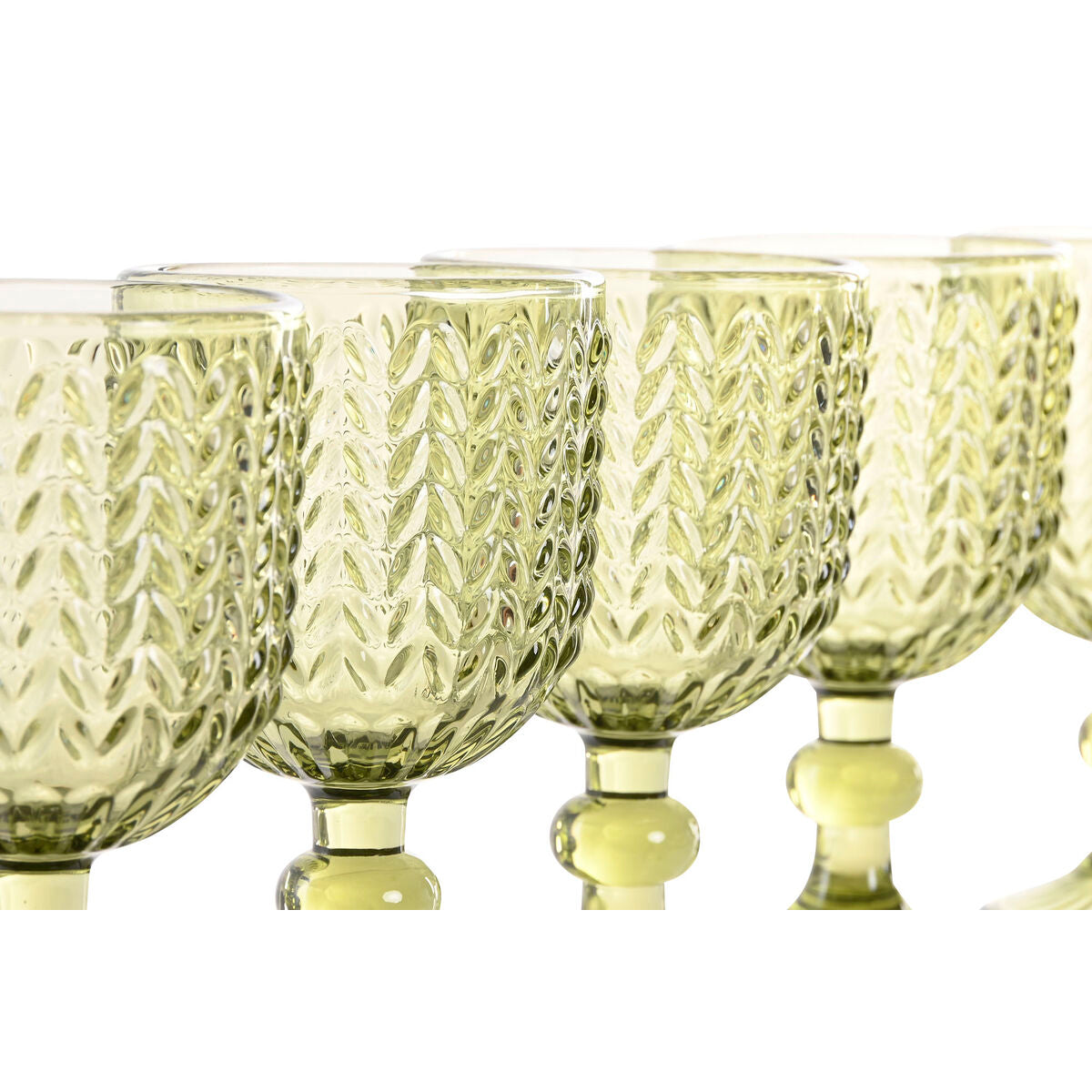 Set de Verres Home ESPRIT Vert Verre 260 ml (6 Unités)