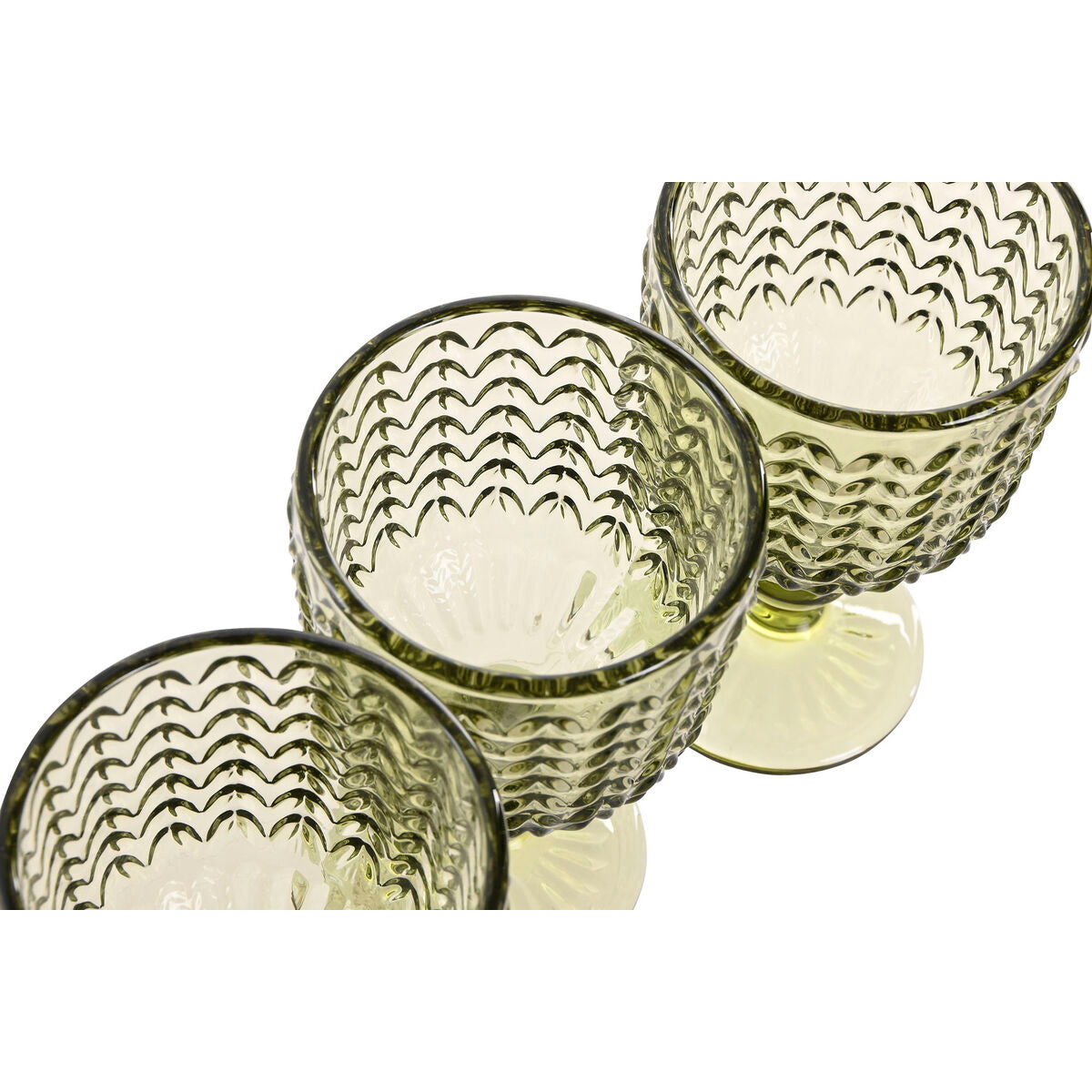 Set de Verres Home ESPRIT Vert Verre 260 ml (6 Unités)