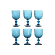 Set de Verres Home ESPRIT Bleu Verre 260 ml (6 Unités)