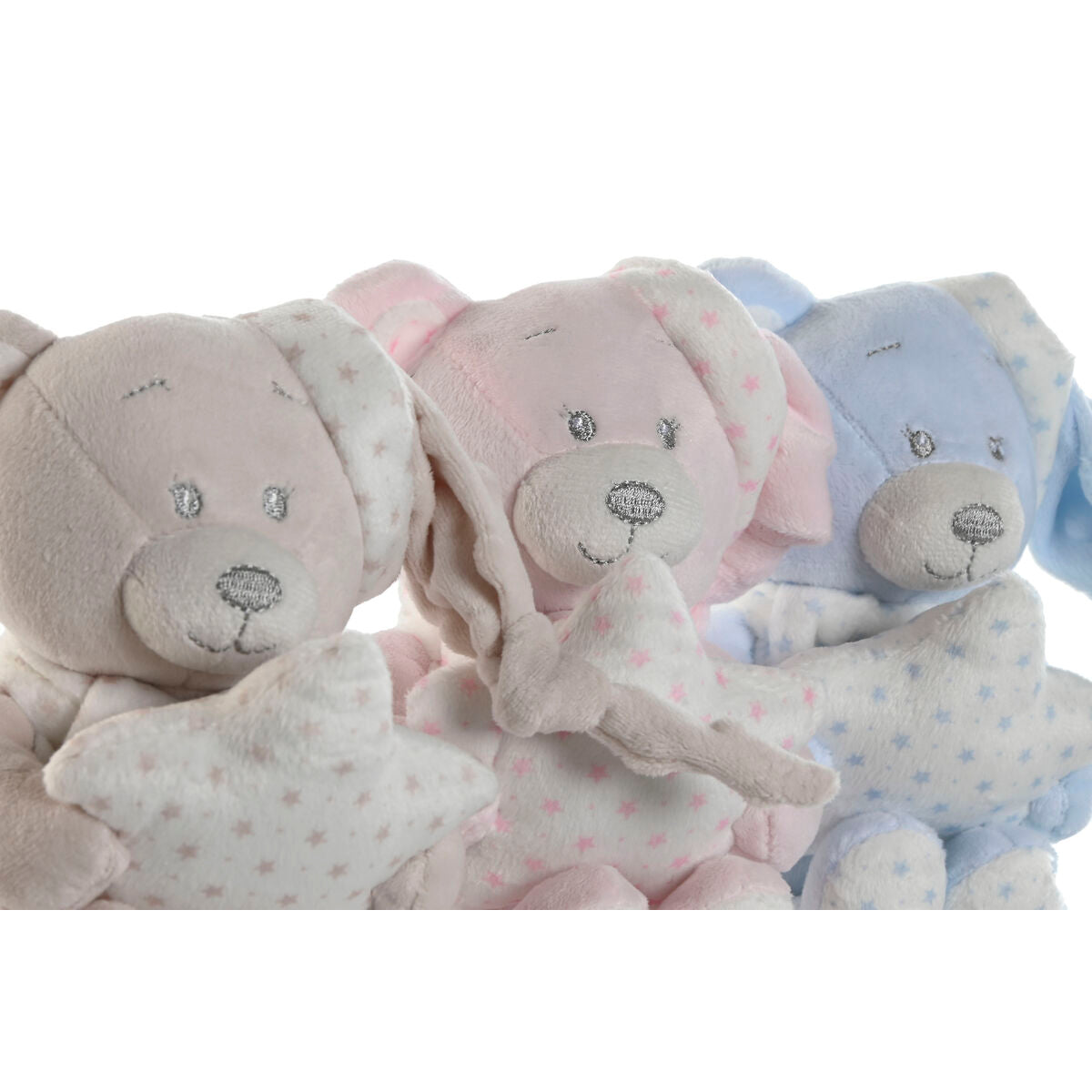 Jouet Peluche Home ESPRIT Bleu Beige Rose Polyester 20 x 10 x 15 cm (3 Unités)