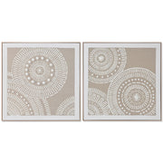 Toile Home ESPRIT polystyrène Toile 82 x 4,5 x 82 cm