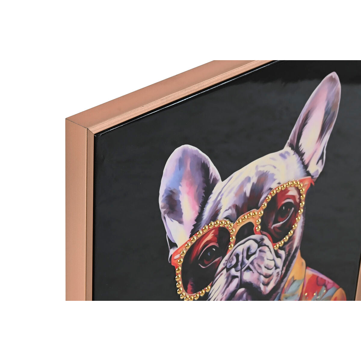 Toile Home ESPRIT Bleu Rouge Animal Laqué 52,5 x 2,8 x 72,5 cm 52,5 x 3 x 73 cm (4 Unités)