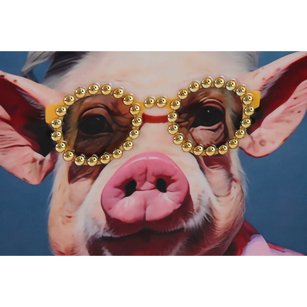 Toile Home ESPRIT Bleu Rouge Animal Laqué 52,5 x 2,8 x 72,5 cm 52,5 x 3 x 73 cm (4 Unités)