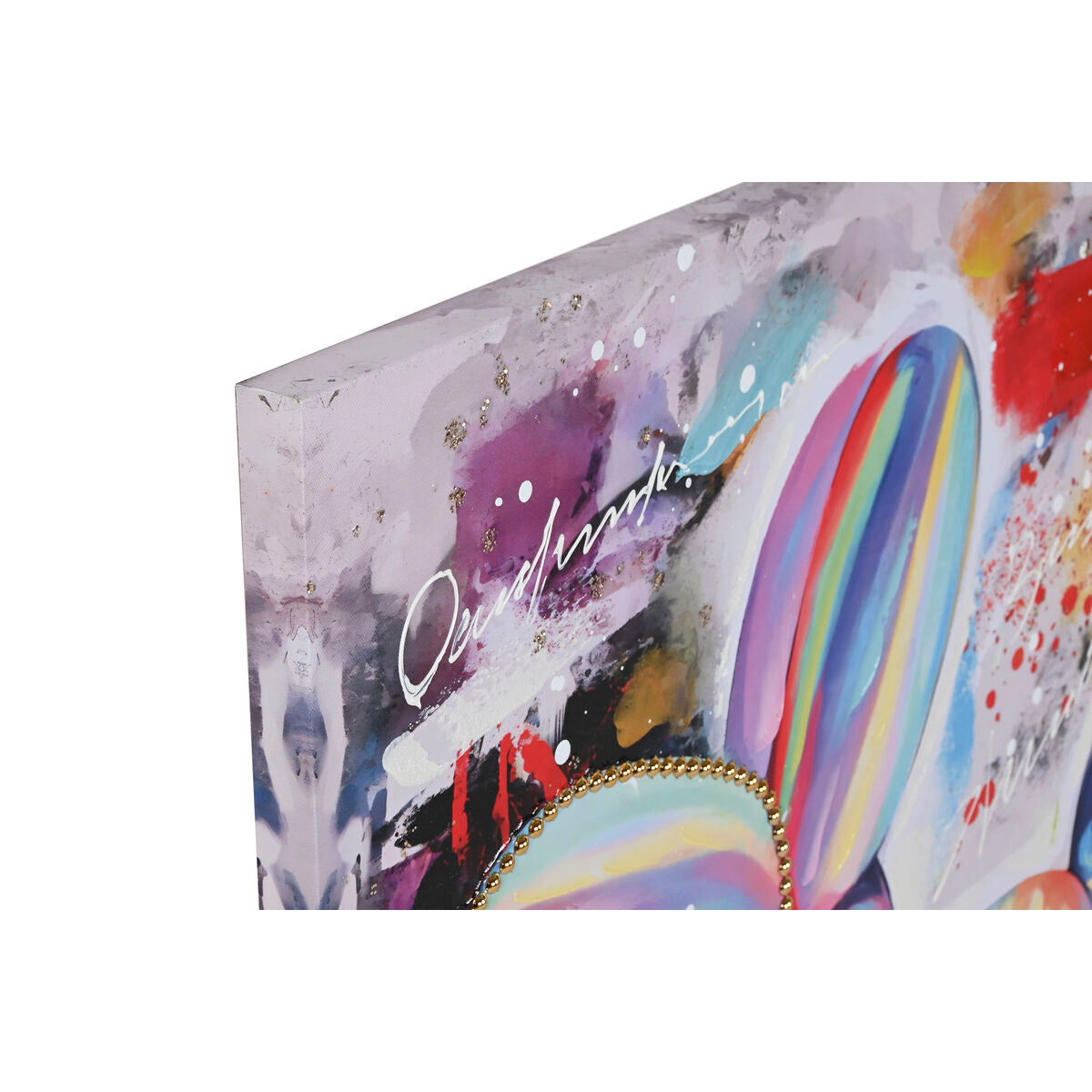 Toile Home ESPRIT Toile Bois MDF 80 x 3 x 80 cm