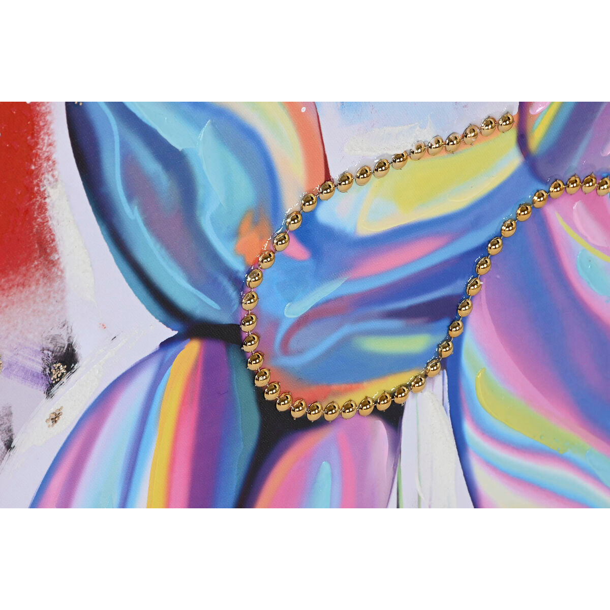 Toile Home ESPRIT Toile Bois MDF 80 x 3 x 80 cm