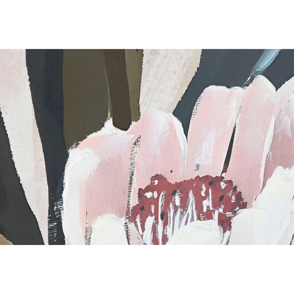 Toile Home ESPRIT Vert Rose Fleurs Moderne (2 Unités)