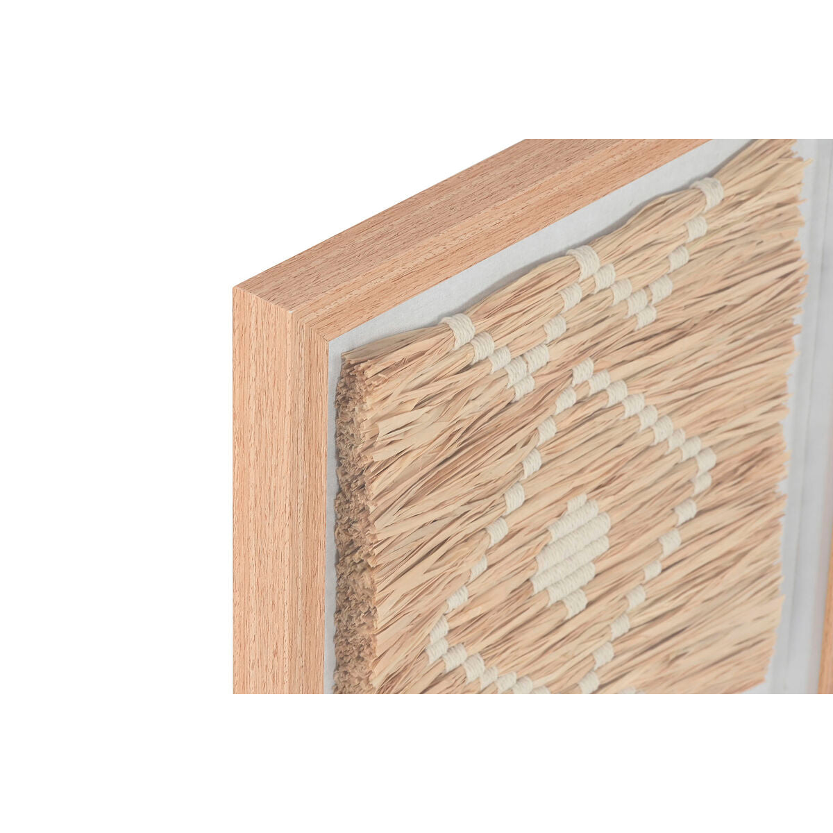 Cadre Home ESPRIT Raphia Verre 40 x 3 x 40 cm