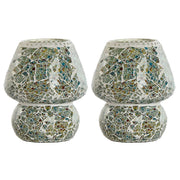 Lampe de bureau Home ESPRIT Vert Bleu ciel 25 W 220 V (2 Unités)