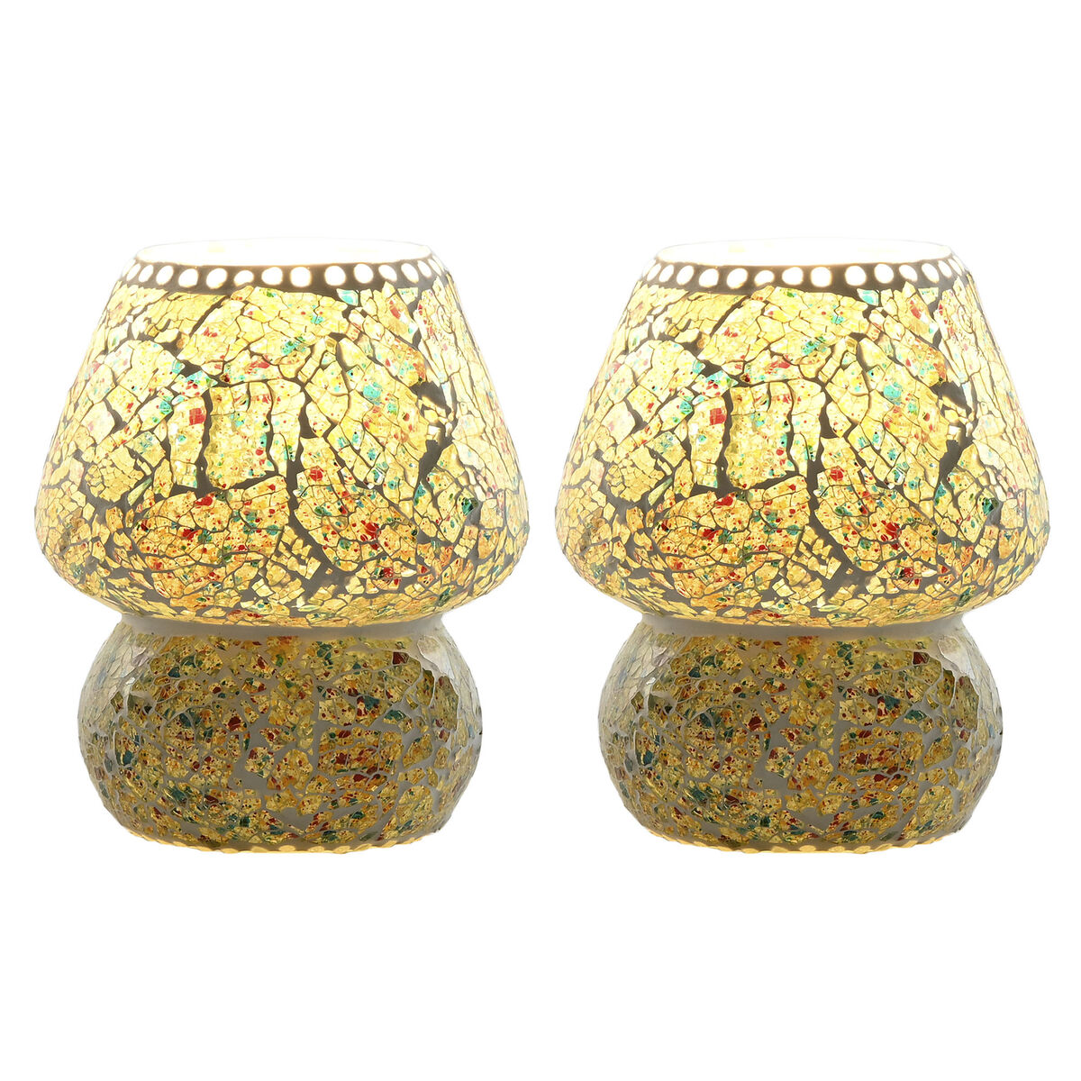 Lampe de bureau Home ESPRIT Vert Bleu ciel 25 W 220 V (2 Unités)