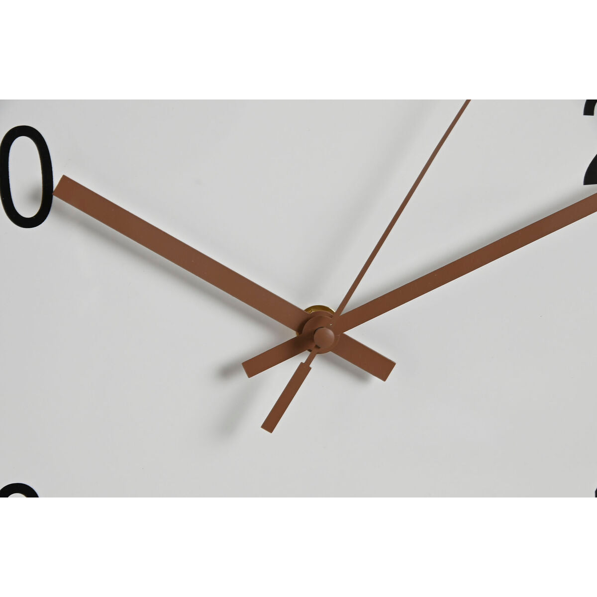 Horloge Murale Home ESPRIT Blanc Marron Naturel PVC 30 x 4 x 30 cm (2 Unités)