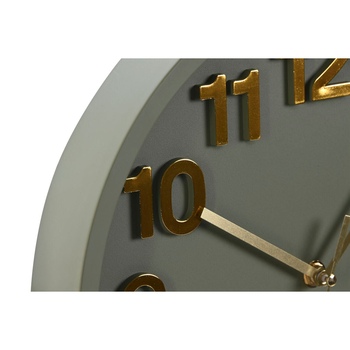 Horloge Murale Home ESPRIT Vert Gris PVC Urbaine 30 x 4 x 30 cm (2 Unités)