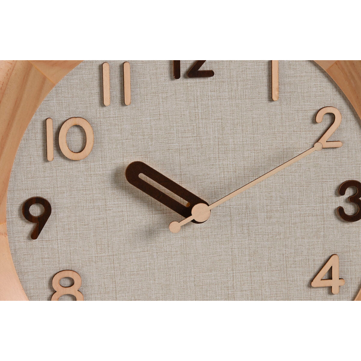 Horloge Murale Home ESPRIT Beige Naturel Bois 30 x 5 x 30 cm (2 Unités)