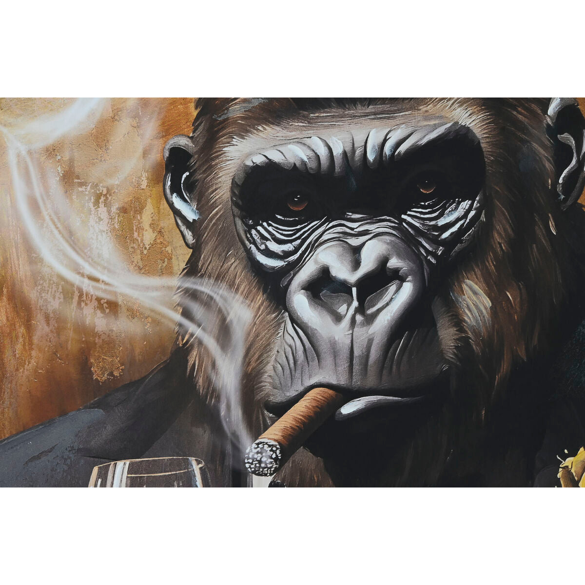 Toile Home ESPRIT Marron Noir Doré 103,5 x 3,5 x 103,5 cm (2 Unités)