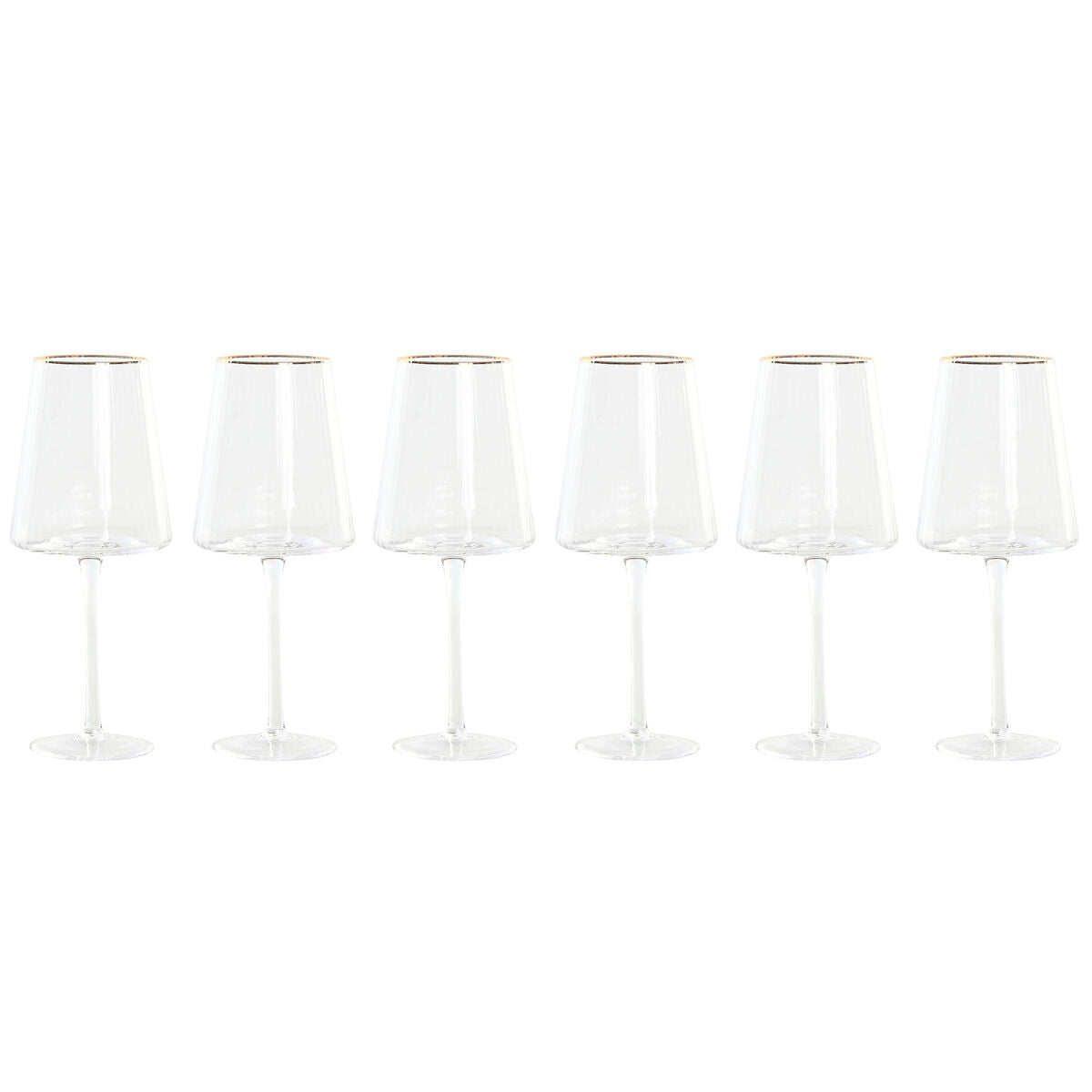 Set de Verres Home ESPRIT Transparent Doré Verre 400 ml (6 Unités)