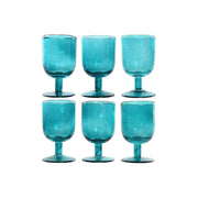 Set de Verres Home ESPRIT Turquoise Verre 300 ml (6 Unités)