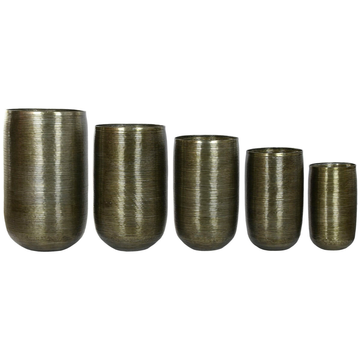 Cache-pot Home ESPRIT Cuivre Aluminium Moderne 50 x 50 x 89 cm 51,5 x 51,5 x 91 cm (5 Unités)