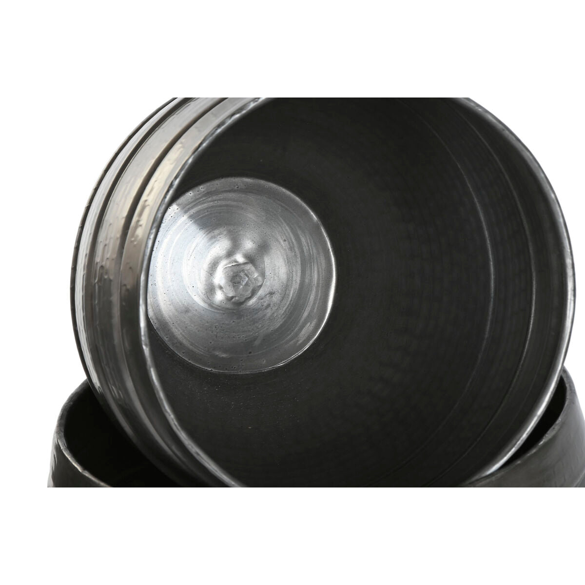 Cache-pot Home ESPRIT Gris Aluminium Moderne 41 x 41 x 40 cm 40 x 40 x 40,5 cm (3 Pièces)